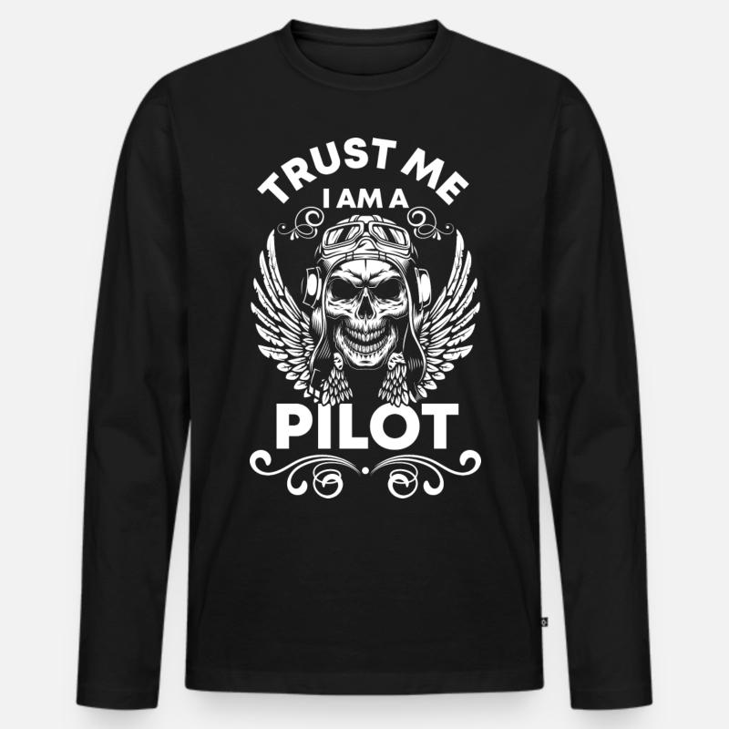 Fliegen Segelflieger Luftfahrt - Männer Premium Bio Langarmshirt - Schwarz