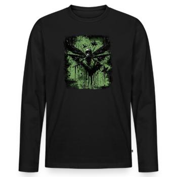 Creepy horror insect - Men's Premium Organic Long Sleeve Shirt - black - Front - Nico (187cm)