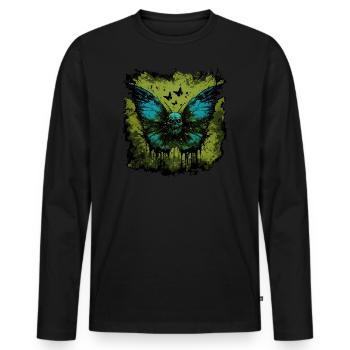 Creepy horror insect - Men's Premium Organic Long Sleeve Shirt - black - Front - Nico (187cm)