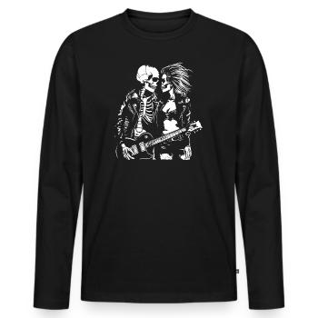 Eternal Rock'n Roll Love - Men's Premium Organic Long Sleeve Shirt - black - Front - Nico (187cm)