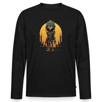 Momie de pharaon zombie - T-shirt manches longues Premium bio Homme - noir - Devant - Nico (187cm)