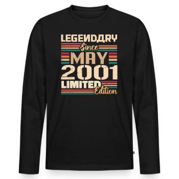May 2001 May - Jubilee May 2001 - Men's Premium Organic Long Sleeve Shirt - black - Front - Nico (187cm)