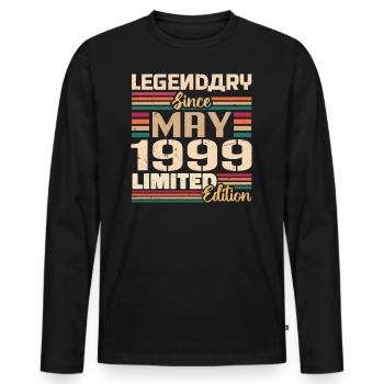 May 1999 May - Jubilee May 1999 - Men's Premium Organic Long Sleeve Shirt - black - Front - Nico (187cm)