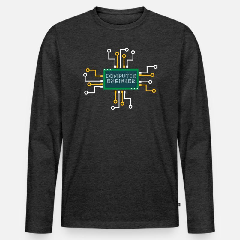 Computer engineer nerd computer science informatics Men's Premium Organic Long Sleeve Shirt