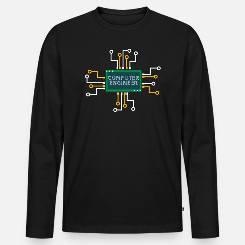 Computer engineer nerd computer science informatics Men's Premium Organic Long Sleeve Shirt
