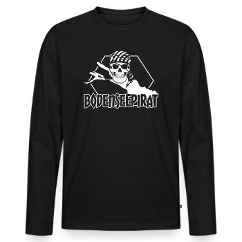 Bodensee Urlaub Bodenseepiraten Segeln - Männer Premium Bio Langarmshirt - Schwarz - Vorne - Nico (187cm)