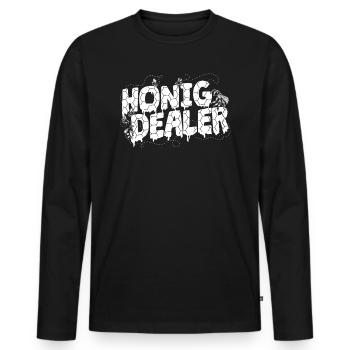 Imker Bienen Ich geh zu meinen Bienen - Männer Premium Bio Langarmshirt - Schwarz - Vorne - Nico (187cm)