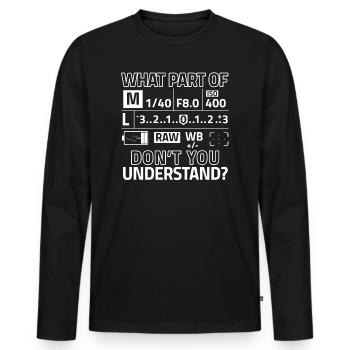 Fotografen Kamera Blende Fotografie Fotografin - Männer Premium Bio Langarmshirt - Schwarz - Vorne - Nico (187cm)