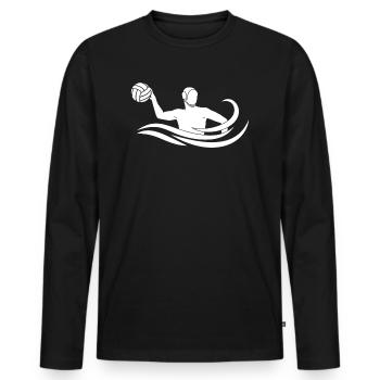 Water polo club water polo players water polo players - Men's Premium Organic Long Sleeve Shirt - black - Front - Nico (187cm)