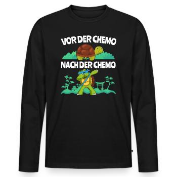 Krebs-Überlebender Kampf gegen Krebs Blutkrebs - Männer Premium Bio Langarmshirt - Schwarz - Vorne - Nico (187cm)