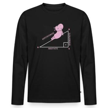 Math teacher math formula mathematician math teacher - Men's Premium Organic Long Sleeve Shirt - black - Front - Nico (187cm)