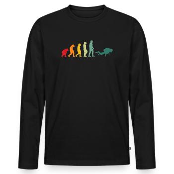 Diving Diver Evolution Plongée sous-marine - T-shirt manches longues Premium bio Homme - noir - Devant - Nico (187cm)