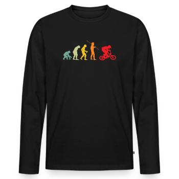 BMX evolution cycliste BMX - T-shirt manches longues Premium bio Homme - noir - Devant - Nico (187cm)