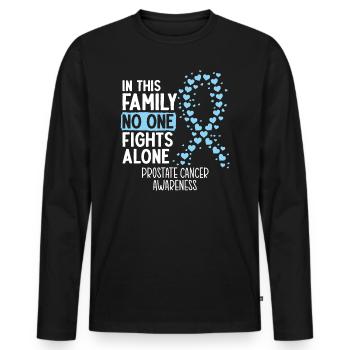 Cancer prostate cancer awareness - Men's Premium Organic Long Sleeve Shirt - black - Front - Nico (187cm)