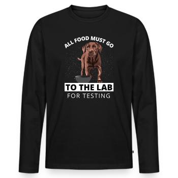 All Food must aller to the Lab for testingLabrador - T-shirt manches longues Premium bio Homme - noir - Devant - Nico (187cm)