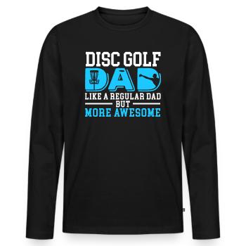 Disc Golf Dad Wie Ein Normaler Dad, Aber Cooler - Männer Premium Bio Langarmshirt - Schwarz - Vorne - Nico (187cm)