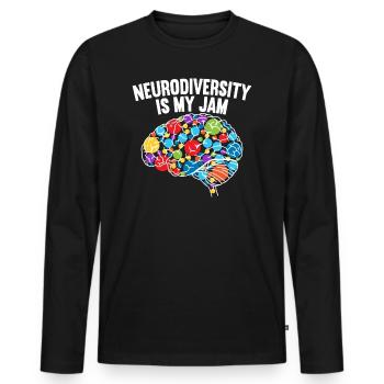 Neurodiversität Ist Mein Marmelade Autismus - Männer Premium Bio Langarmshirt - Schwarz - Vorne - Nico (187cm)