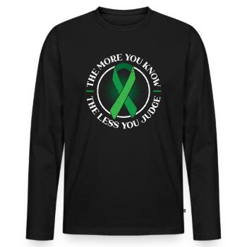 Trouble bipolaire de santé mentale - T-shirt manches longues Premium bio Homme - noir - Devant - Nico (187cm)