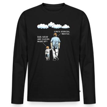 Aus Was Sind Clouds Programmierer Coder - Männer Premium Bio Langarmshirt - Schwarz - Vorne - Nico (187cm)