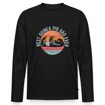 Beste Meerschweinchen Papa Ever Nagetier - Männer Premium Bio Langarmshirt - Schwarz - Vorne - Nico (187cm)