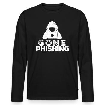 Gone Phishing Cyber Security Game Master Hacker - Männer Premium Bio Langarmshirt - Schwarz - Vorne - Nico (187cm)