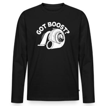 Got Boost Turbo Schnecke Motorsport Auto-Rennen - Männer Premium Bio Langarmshirt - Schwarz - Vorne - Nico (187cm)