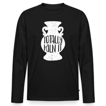 Totally Kiln It Töpferei Skulptur Töpfern - Männer Premium Bio Langarmshirt - Schwarz - Vorne - Nico (187cm)