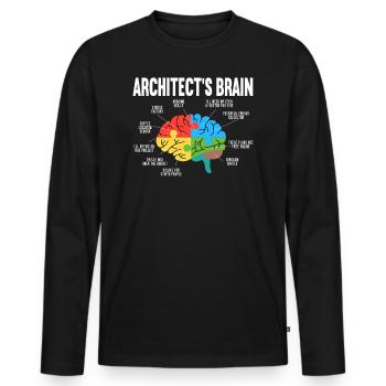 Architecte d’architecte Architecte Architecture Architecte - T-shirt manches longues Premium bio Homme - noir - Devant - Nico (187cm)