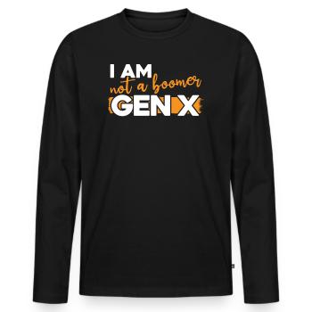 Je suis Pas de Boomer Silent Generation Gen X - T-shirt manches longues Premium bio Homme - noir - Devant - Nico (187cm)