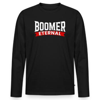 Boomer Ewige Generation Z Millennial Gen Z - Männer Premium Bio Langarmshirt - Schwarz - Vorne - Nico (187cm)