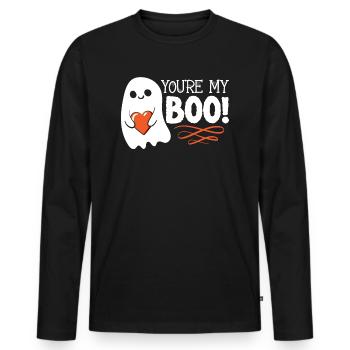 You’re My Boo Mignon Halloween - T-shirt manches longues Premium bio Homme - noir - Devant - Nico (187cm)