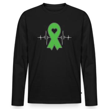 Organ donation Support Organ donors - Men's Premium Organic Long Sleeve Shirt - black - Front - Nico (187cm)