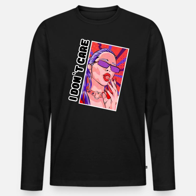 IST MIR EGAL - Männer Premium Bio Langarmshirt - Schwarz