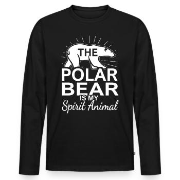 Polar Bear - T-shirt manches longues Premium bio Homme - noir - Devant - Nico (187cm)