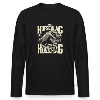 Your hoof beat - Men's Premium Organic Long Sleeve Shirt - black - Front - Nico (187cm)