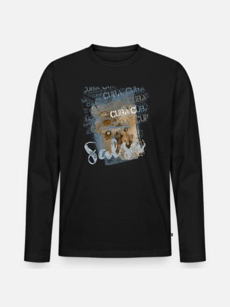 Salsa Cubana - Salsa Dancer Gift - Men's Premium Organic Long Sleeve Shirt - black