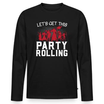 RPG Fantasy Roleplay - Men's Premium Organic Long Sleeve Shirt - black - Front - Nico (187cm)