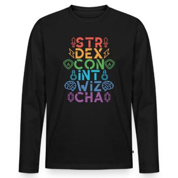 RPG Roleplay Fantasy - Men's Premium Organic Long Sleeve Shirt - black - Front - Nico (187cm)