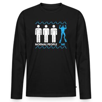 Normale Menschen mich lustige Tauchen Aquaholic - Männer Premium Bio Langarmshirt - Schwarz - Vorne - Nico (187cm)