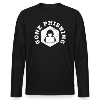 Verschwunden Phishing Cyber Security Master Hacker - Männer Premium Bio Langarmshirt - Schwarz - Vorne - Nico (187cm)