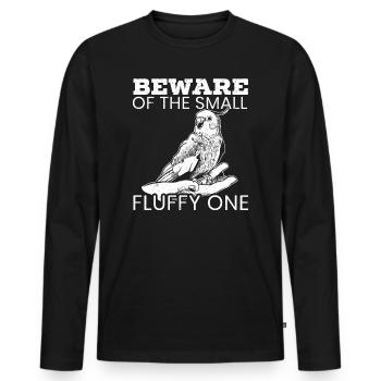Méfiez-vous du petit moelleux Tiel Cockatiel - T-shirt manches longues Premium bio Homme - noir - Devant - Nico (187cm)