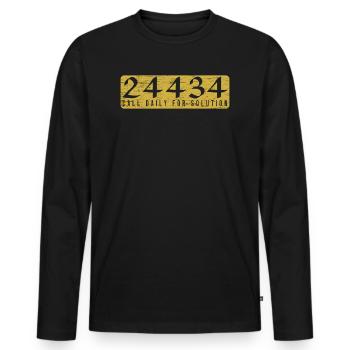Call Daily for Solution Muslimischer Islam Koran Moschee - Männer Premium Bio Langarmshirt - Schwarz - Vorne - Nico (187cm)