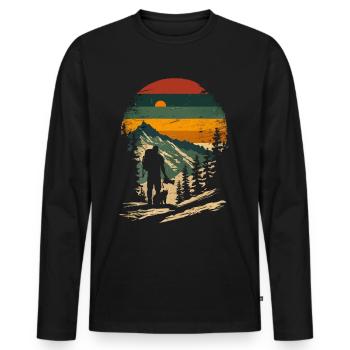 Fotografie Naturfotografie Spiegelreflexkamera - Männer Premium Bio Langarmshirt - Schwarz - Vorne - Nico (187cm)