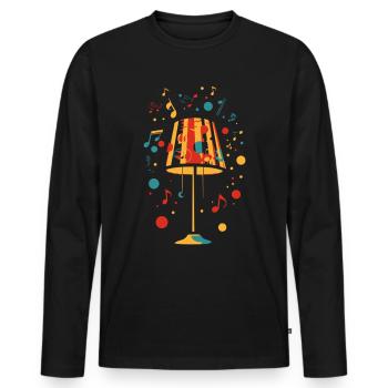 Lamp 70s Music Party - Men's Premium Organic Long Sleeve Shirt - black - Front - Nico (187cm)