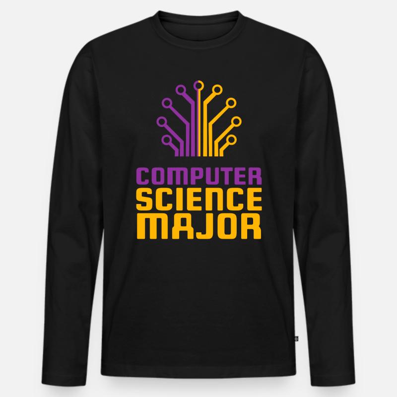 Computer - Männer Premium Bio Langarmshirt - Schwarz