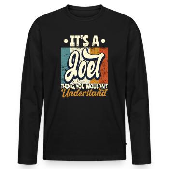 Name Joel Geschenk Geburtstag Spruch - Männer Premium Bio Langarmshirt - Schwarz - Vorne - Nico (187cm)