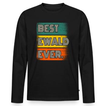 Ewald Name Gift Saying Funny - Men's Premium Organic Long Sleeve Shirt - black - Front - Nico (187cm)