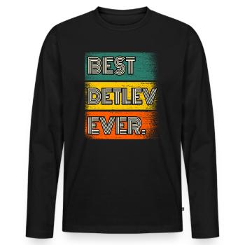Detlev Name Geschenk Spruch Lustig - Männer Premium Bio Langarmshirt - Schwarz - Vorne - Nico (187cm)
