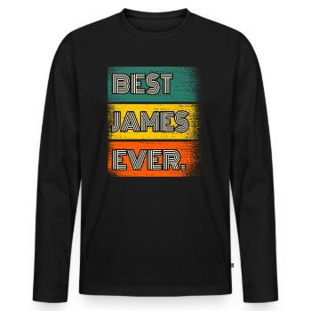 James Name Geschenk Spruch Lustig - Männer Premium Bio Langarmshirt - Schwarz - Vorne - Nico (187cm)