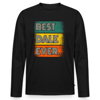 Dale Nom Cadeau Citation Drôle - T-shirt manches longues Premium bio Homme - noir - Devant - Nico (187cm)